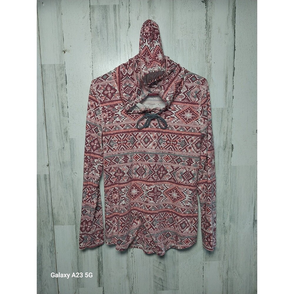 Panhandle Slim Women's Medium Long Sleeve Tee Shirt Hoodie Dusty Rose